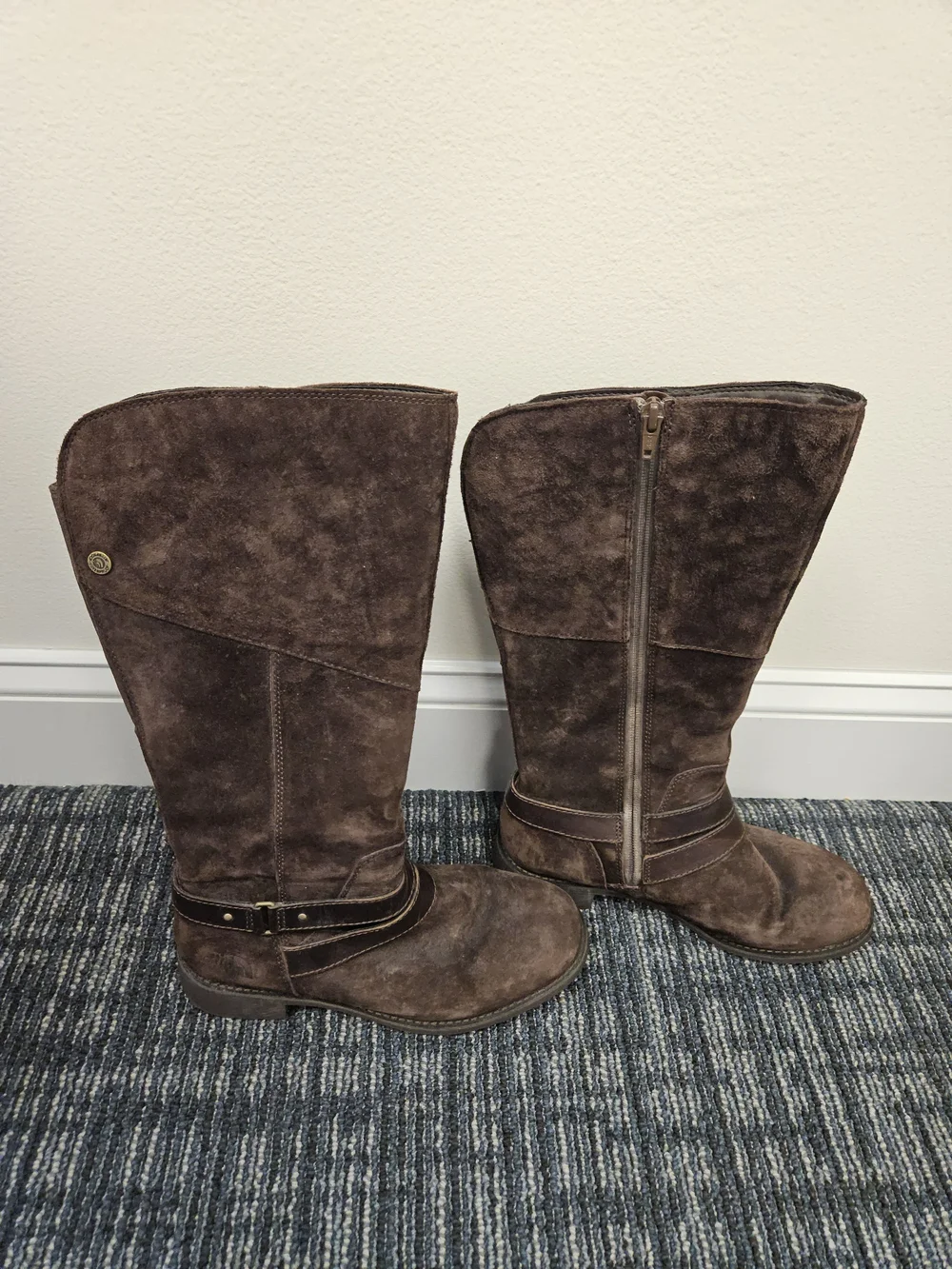 The North Face Brown Bridgeton Tall Leather Boots, Waterproof Primaloft, US 8.5